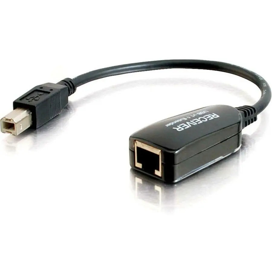 C2G 1-Port USB Extender - USB 1.1 Over Cat5 SuperBooster Dongle Receiver - RJ45 to USB B Adapter