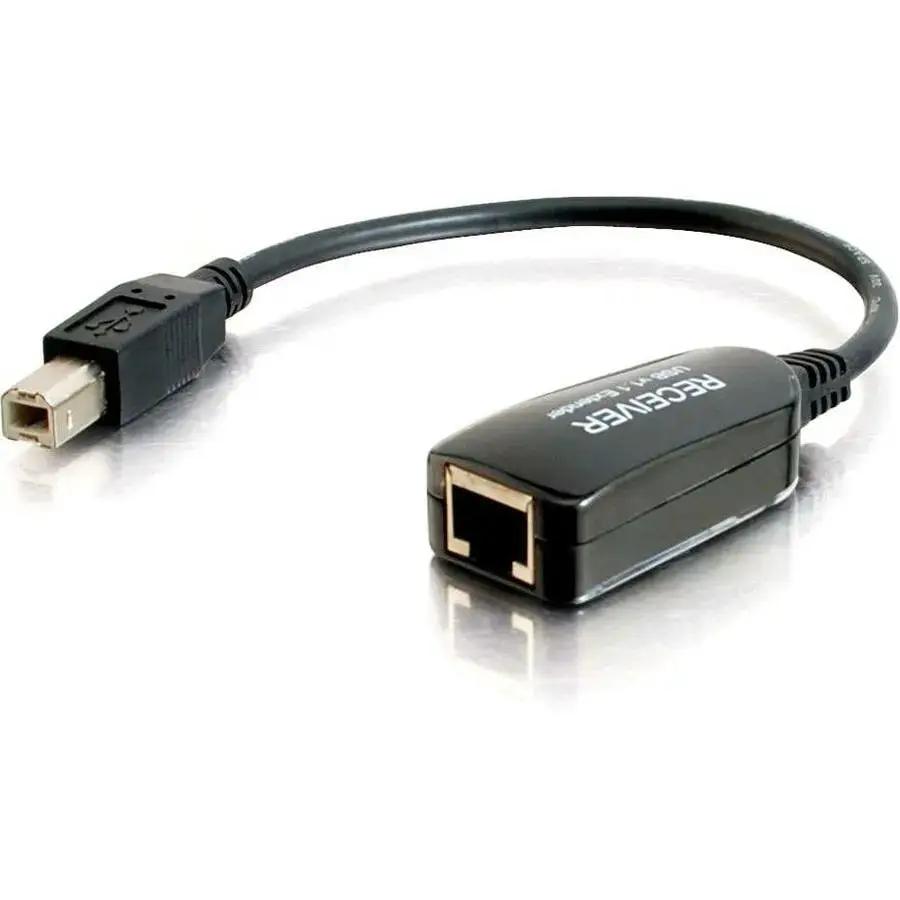 C2G 1-Port USB Extender - USB 1.1 Over Cat5 SuperBooster Dongle Receiver - RJ45 to USB B Adapter by Legrand Group