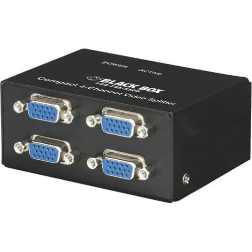 Black Box AC1056A-4 Compact Video Splitter - Multi-Display VGA Switchbox for Presentations and Digital Signage