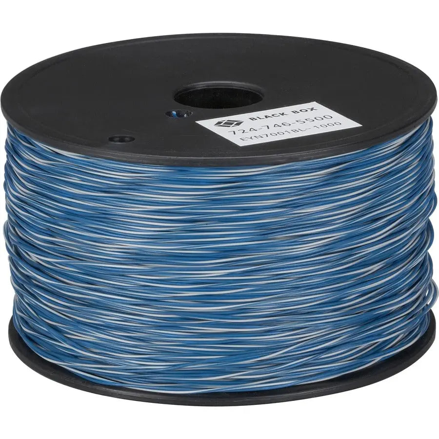 Black Box Cat.3 UTP Network Cable - 1-Pair, White/Blue with Blue, 1000-ft. Spool