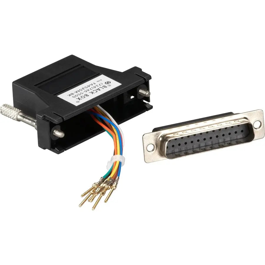 Black Box FA4525M-BK Modular Adapter Kit - DB15M to RJ-45F with Thumbscrews