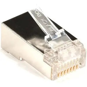 Black Box Cat.5e Modular Plug Connector - FMTP5ES-50PAK, Shielded Eight-Conductor Ethernet Plug for High EMI/RFI Applications