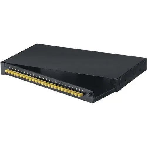 Black Box JPM370A-R2 Rackmount Preloaded Fiber Enclosure - 1U, 24 ST Simplex Connectors