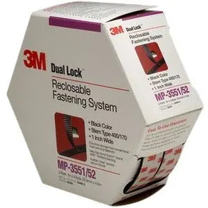 3M Dual Lock Reclosable Fastener System MP3551 - Black, 5-Yard Roll