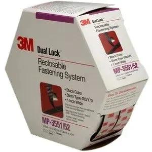 3M Dual Lock Reclosable Fastener System MP3551 - Black, 5-Yard Roll by 3M - WORKSPACE SOLUTIONS