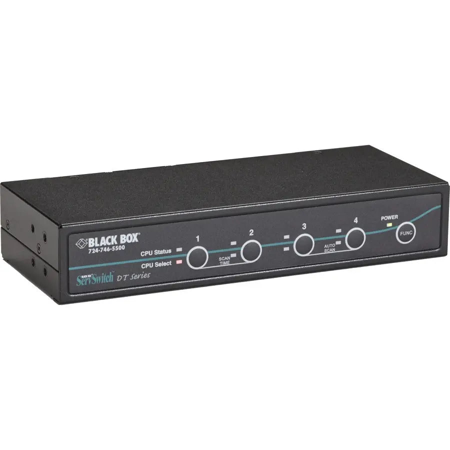 Black Box ServSwitch DT DVI 4-Port KVM Switch with Emulated USB Keyboard and Mouse