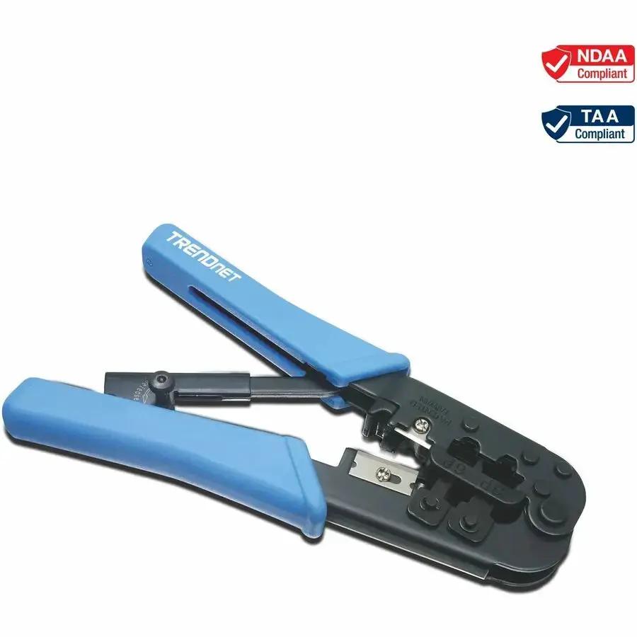 TRENDnet TC-CT68 RJ-11/RJ-45 Crimp, Cut, and Strip Tool for Ethernet and Telephone Cables by TRENDnet