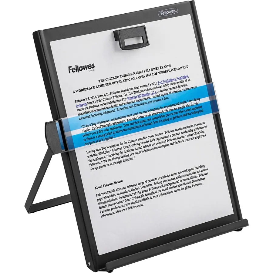 Fellowes Inc. Metal Copyholder with Adjustable Tilt and Removable Magnet Line Guide