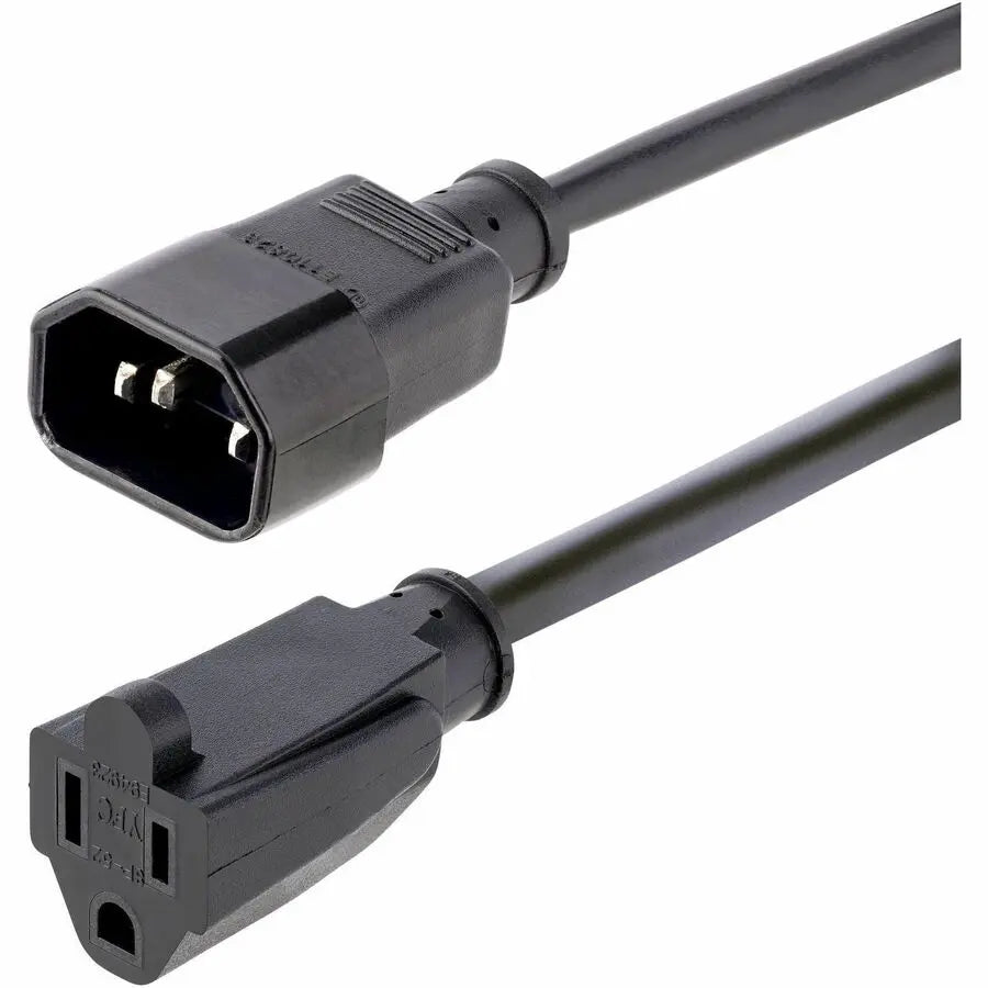 StarTech.com PAC100 1 ft Computer Power Cord IEC 320 C14 to NEMA 5-15R