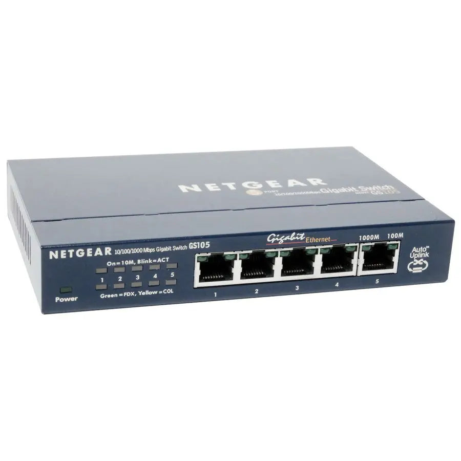 Netgear ProSafe GS105 Ethernet Switch – 5-Port Gigabit Network Switch with Auto-Speed Sensing