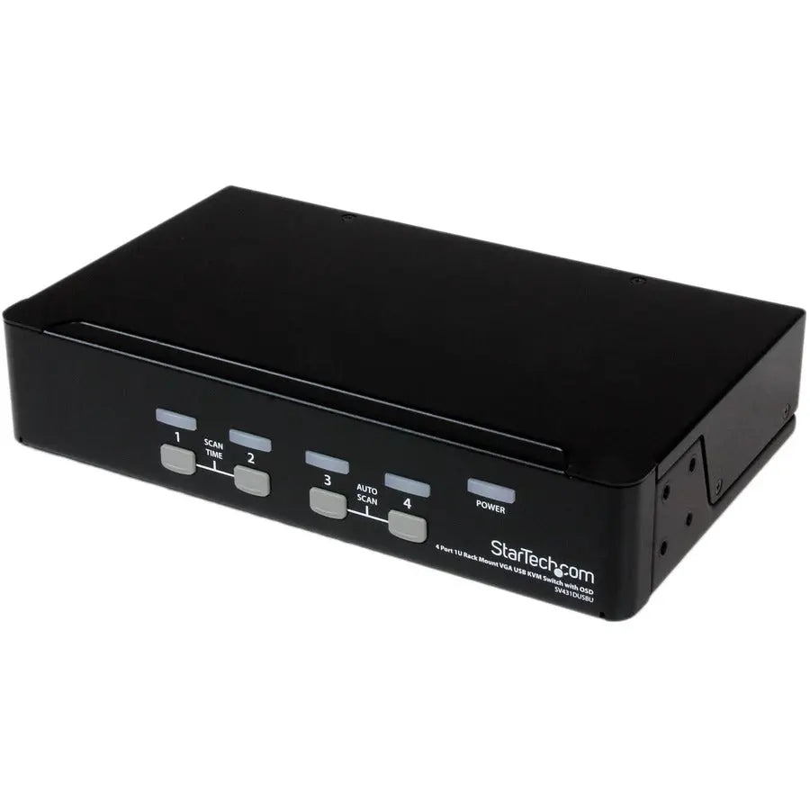 StarTech.com SV431DUSBU 4 Port 1U Rackmount USB KVM Switch with On Screen Display (OSD)