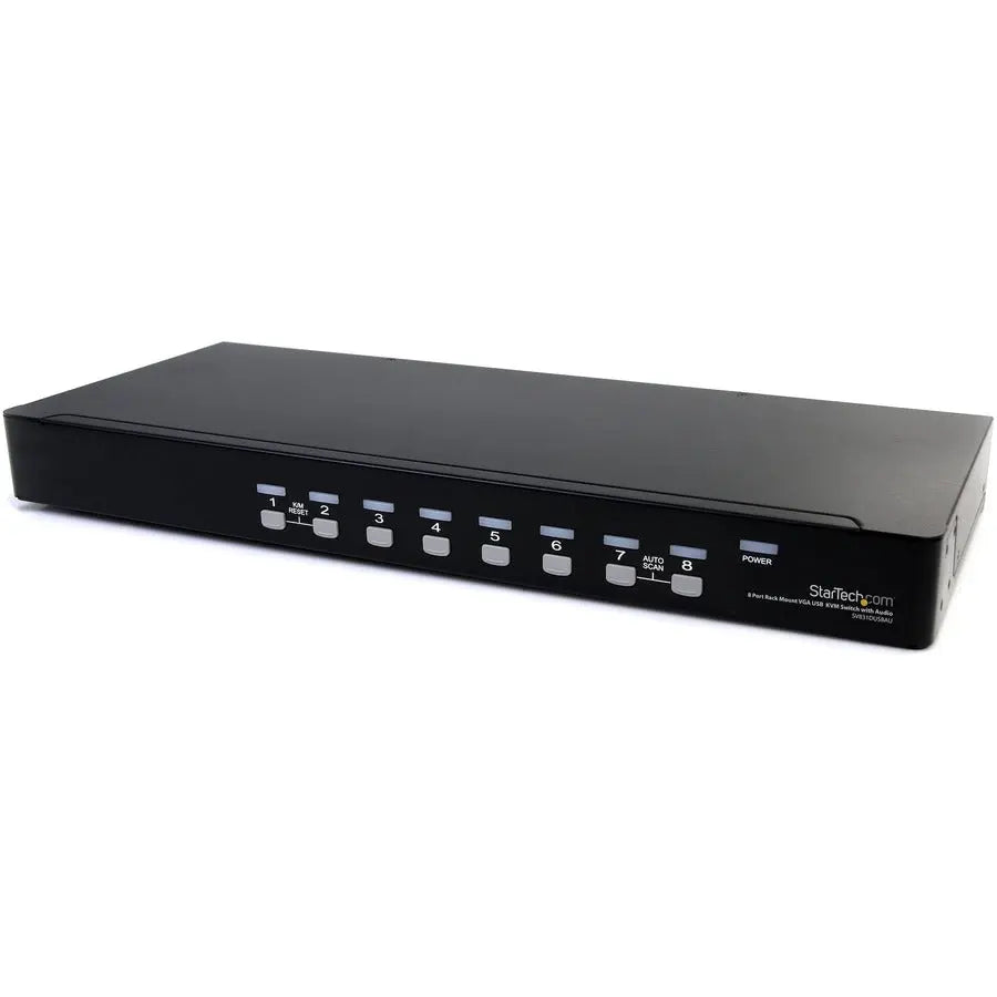 StarTech.com SV831DUSBAU 8 Port Rack Mount USB VGA KVM Switch with Audio and Microphone Ports
