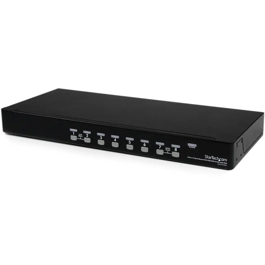 StarTech.com SV831DUSBU 8 Port 1U Rack Mount USB KVM Switch with OSD for Server Management
