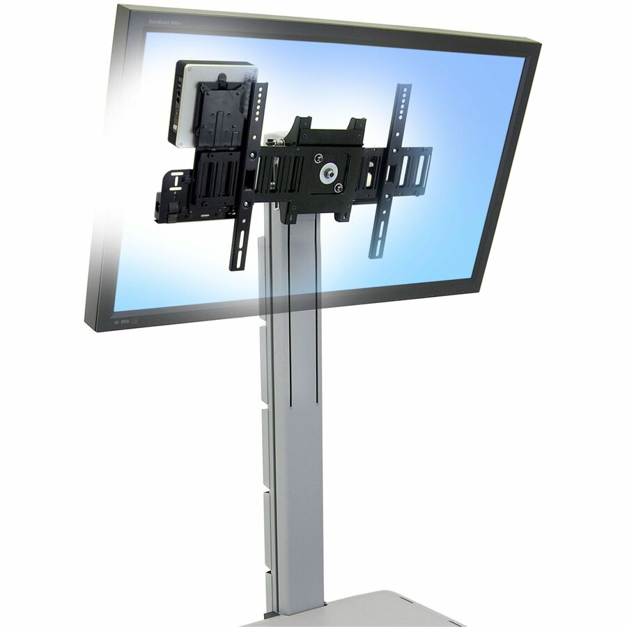 Ergotron MMC VESA-CPU Mount - Black | Cart Mountable VESA-Compatible CPU Holder for Presentations