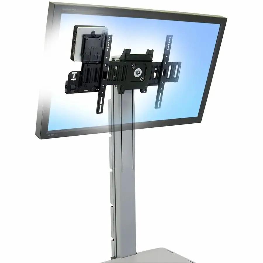 Ergotron MMC VESA-CPU Mount - Black | Cart Mountable VESA-Compatible CPU Holder for Presentations