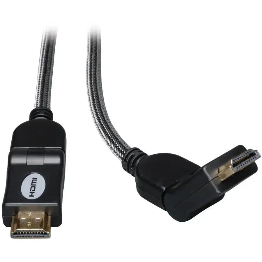 Eaton Tripp Lite Series 6 ft HDMI Cable with Swivel Connectors – Supports 4K UHD, 18 Gbps, Gold-Plated Terminals by Eaton Corporation