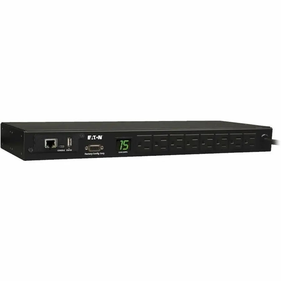 Eaton PDUMNH15 Monitored 1U Rackmount PDU with 8 Outlets and Remote Monitoring