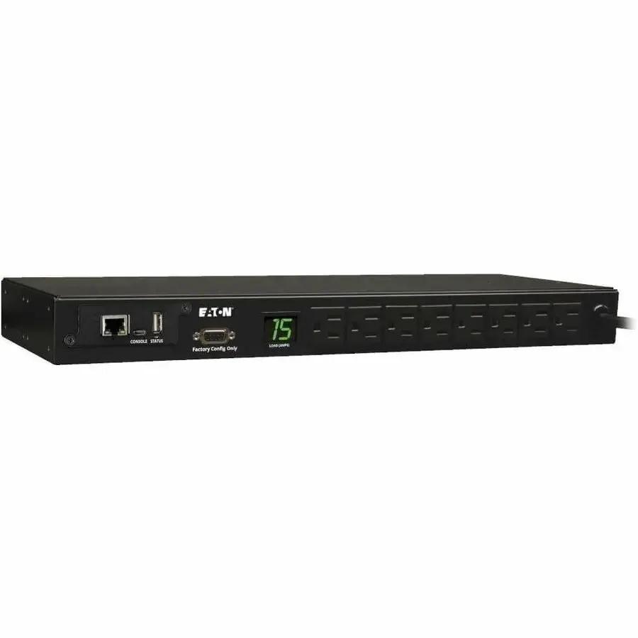 Eaton PDUMNH15 Monitored 1U Rackmount PDU with 8 Outlets and Remote Monitoring by Eaton Corporation