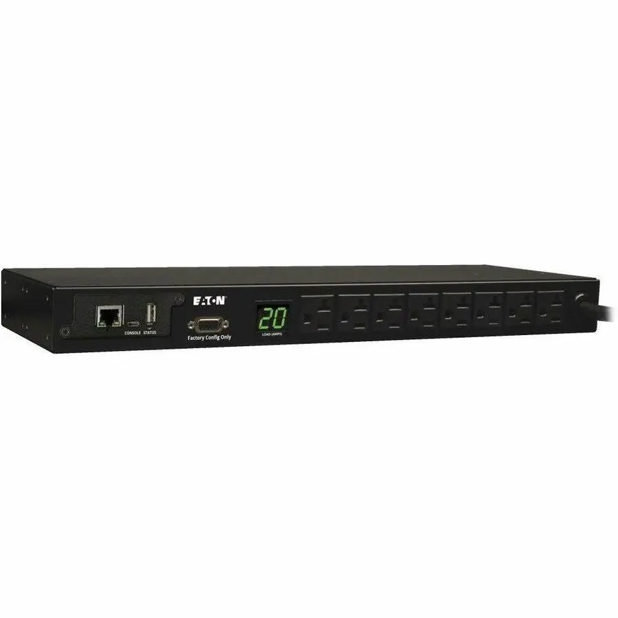 Eaton Corporation PDUMNH20 Monitored 120V 20A PDU with 8 Outlets and Rack-Mount Design