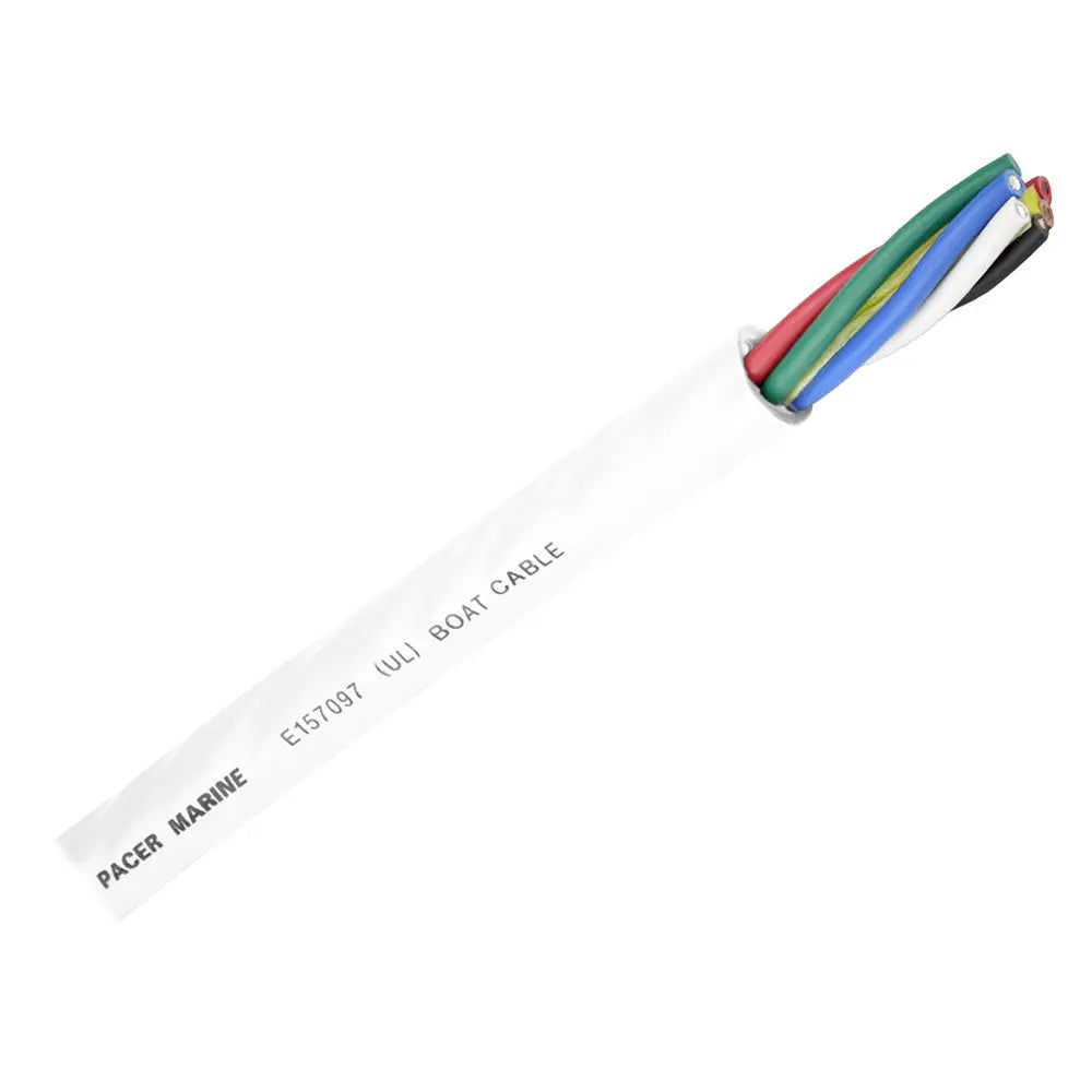 Pacer Round 6 Conductor Marine Cable - 16/6 AWG Multi-Conductor Tinned Copper Wiring for Boats and RVs
