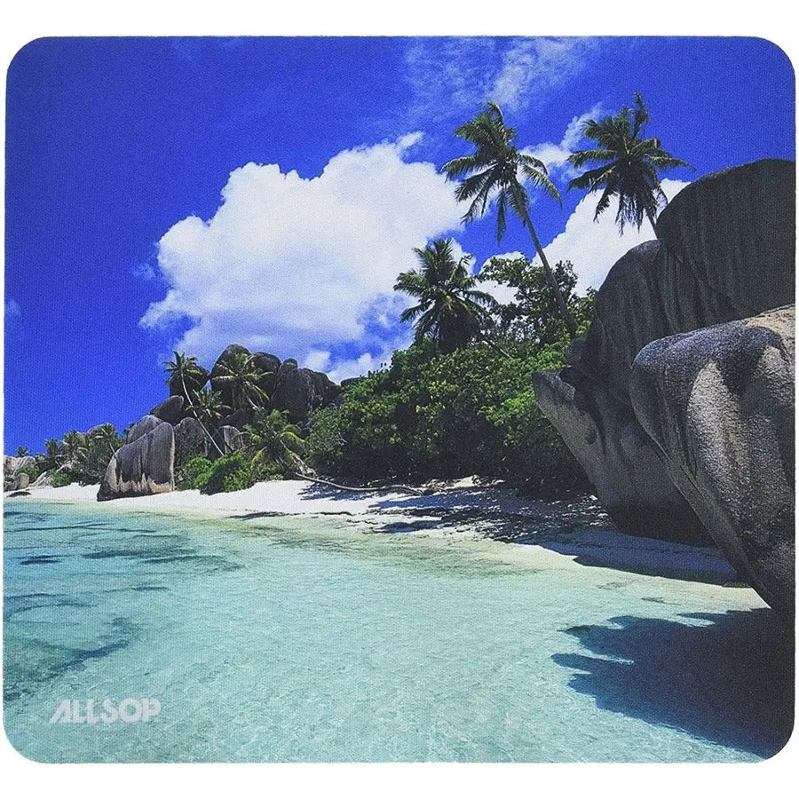 Allsop NatureSmart d'Argent Beach Image Mousepad - Eco-Friendly Non-Skid Surface