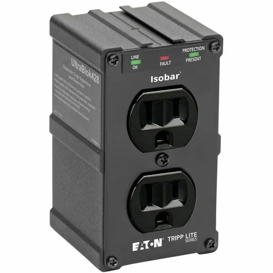 Eaton Tripp Lite Series Isobar ULTRABLOK Premium 2-Outlets Surge Suppressor for Computer and Network Equipment