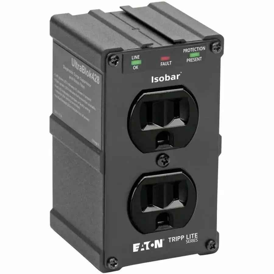 Eaton Tripp Lite Series Isobar ULTRABLOK Premium 2-Outlets Surge Suppressor for Computer and Network Equipment by Eaton Corporation