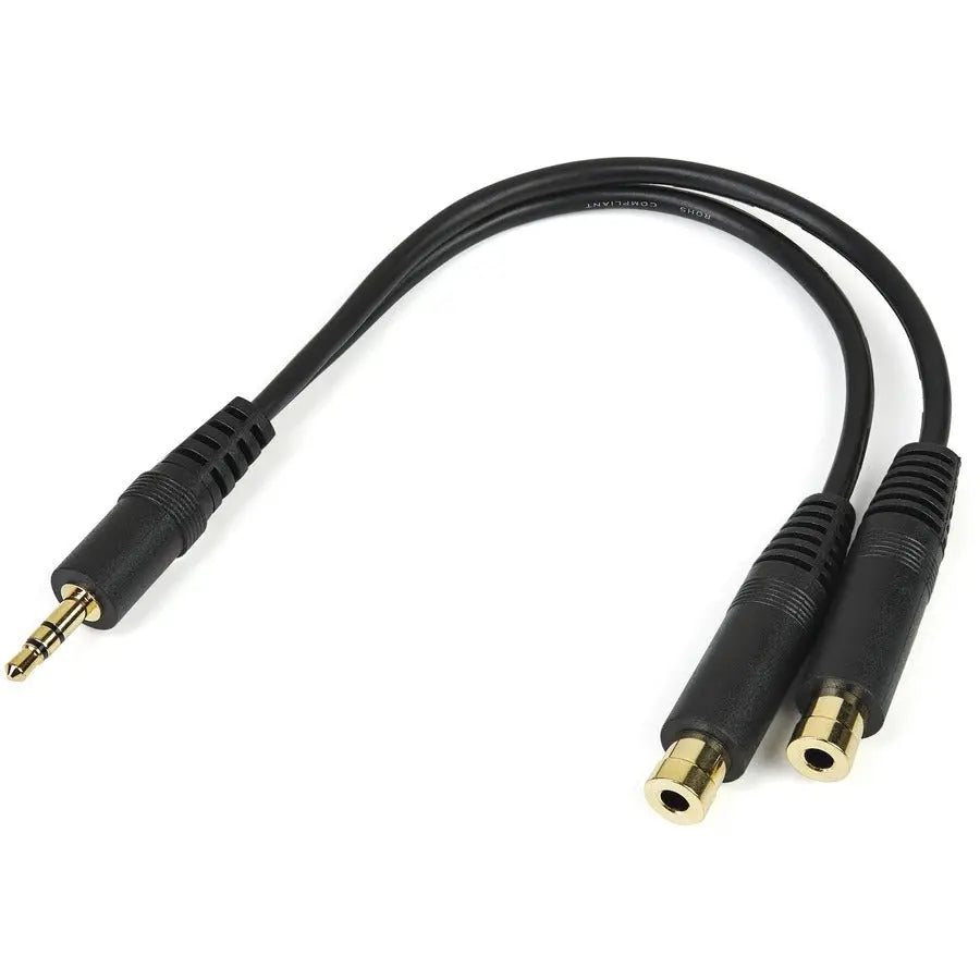 StarTech.com MUY1MFF 3.5mm Stereo Splitter Cable – Dual Headphone Jack Adapter