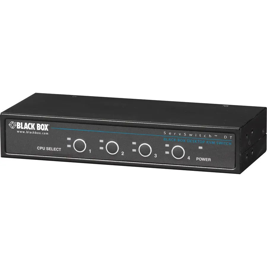 Black Box ServSwitch DT Basic II 4-Port Desktop KVM Switch with 1920x1440 Resolution