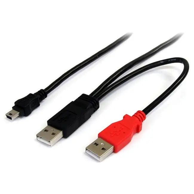 StarTech.com 3ft USB Y Cable for External Hard Drive (USB2HABMY3)