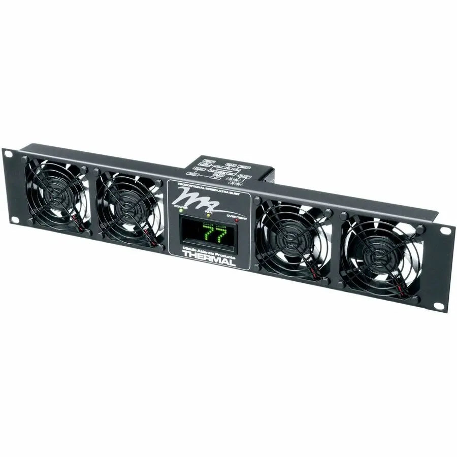 Legrand Group Middle Atlantic UQFP-4D Ultra Quiet Fan Panel with Display – 100 CFM Cooling Solution