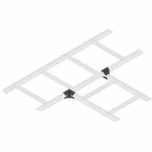 Legrand Group Middle Atlantic 90 Degree Horizontal Cable Ladder Splice Kit – Black Zinc, 2-Pack