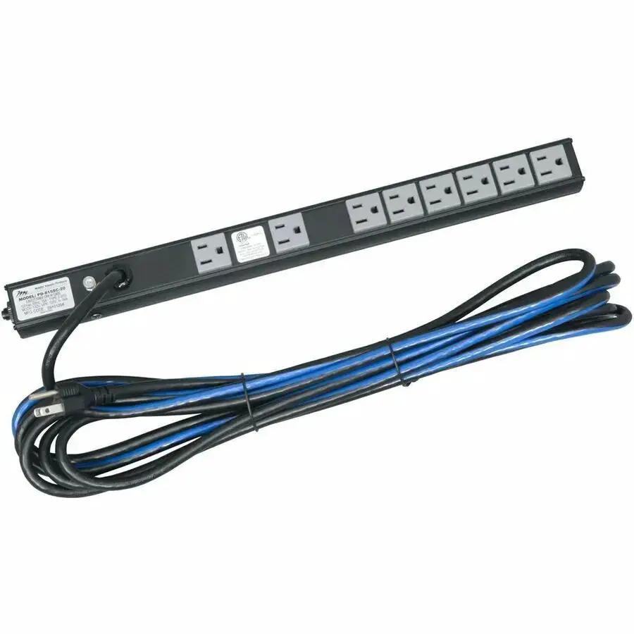 Legrand Group Middle Atlantic PD Series Slim High-Density 15 Amp Vertical Power Strip (PD-815SC-NS) by Legrand Group