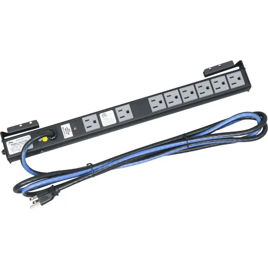 Middle Atlantic PD Series Slim High-Density 15 Amp Shelf Mount Power Strip with Surge Protection by Legrand Group