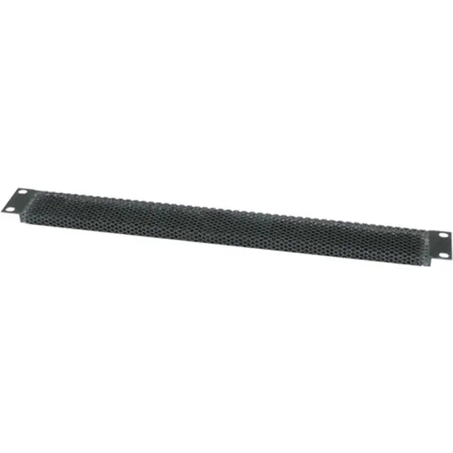 Middle Atlantic VTB1 1U Light Blocking Vent Panel – Black Perforated Steel with Flanged Design