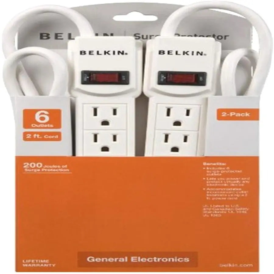 6OUT SURGE PROTECTOR 2FT CORD  PERP