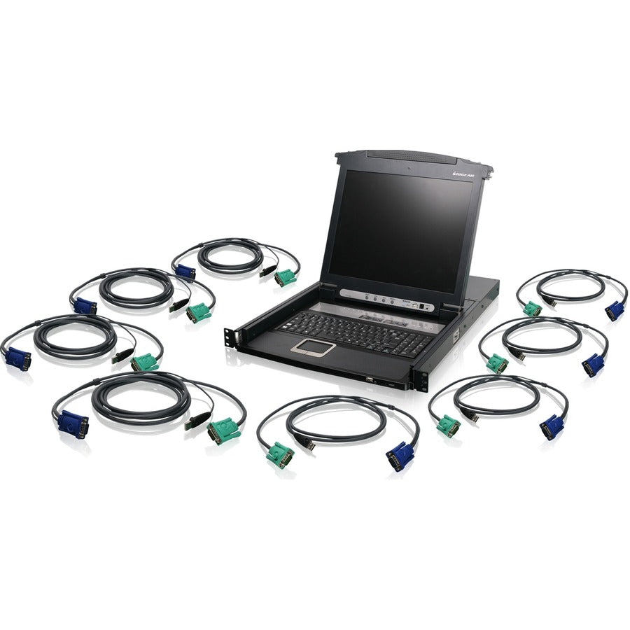 IOGEAR GCL1808KITU Rackmount LCD Console with 8-Port KVM Switch