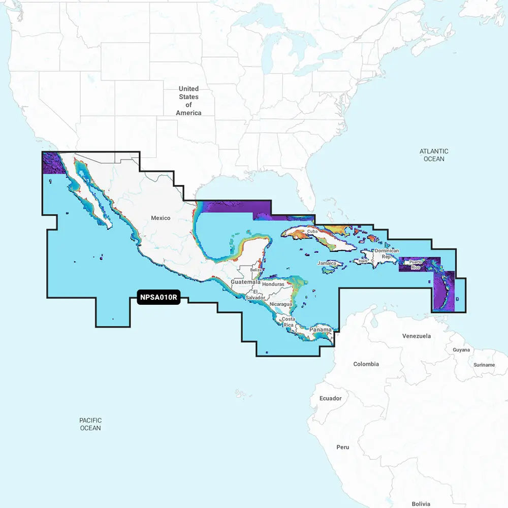 Navionics Platinum+ NPSA010R Central America & Caribbean Marine Chart for Compatible Chartplotters
