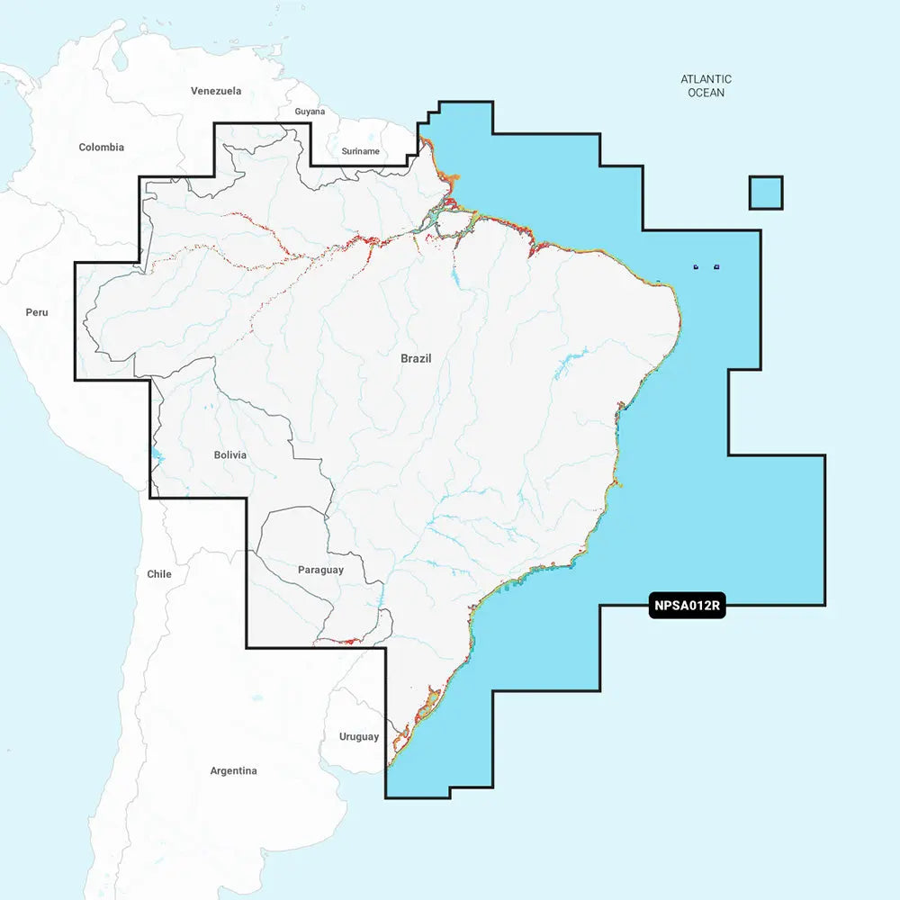 Navionics Platinum+ NPSA012R Brazil Marine Chart - Detailed Coastal and Inland Water Mapping