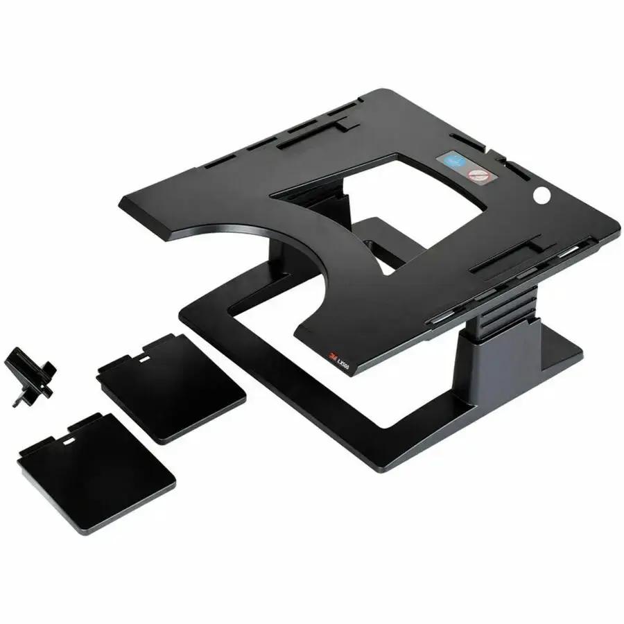 3M Ergonomic Notebook Riser LX500 with Adjustable Height and Ventilation for Improved Comfort by 3M