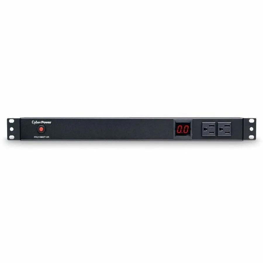 CyberPower PDU15M2F12R Metered Power Distribution Unit, 14 Outlets, Rack-Mountable 1U, 100-125V, 15A