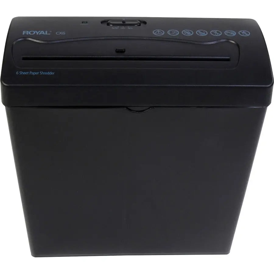 Royal CX6 Medium Duty Paper Shredder - Heavy Duty Cross Cut Shredder with Auto Start/Stop and 6 Sheets Capacity
