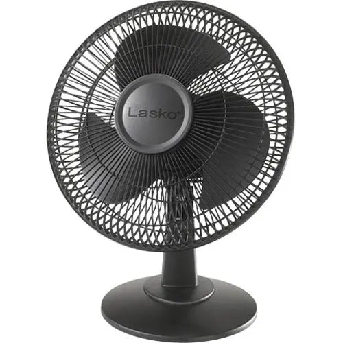 Lasko 2017 Desk Fan - 12-Inch Oscillating Quiet Fan with 3 Speed Settings in Black