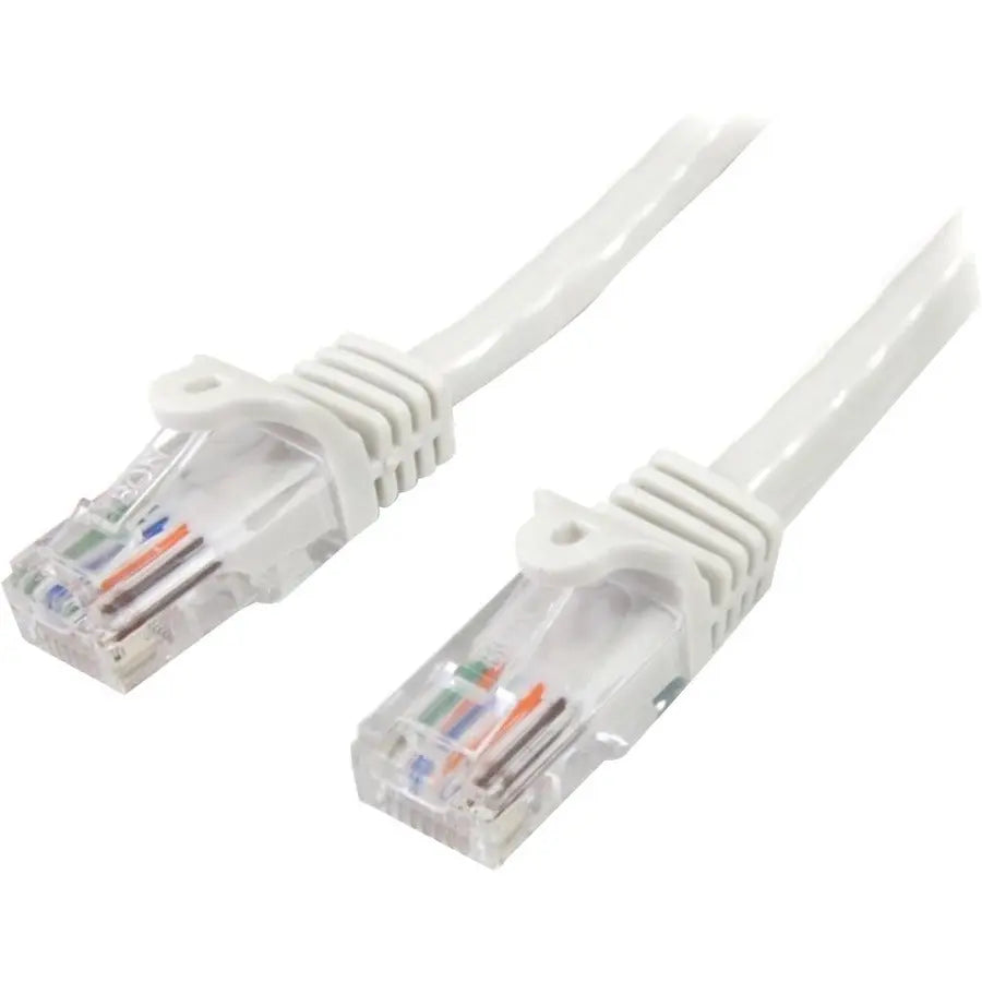 StarTech.com 7 ft White Snagless Cat5e UTP Patch Cable with PoE Support