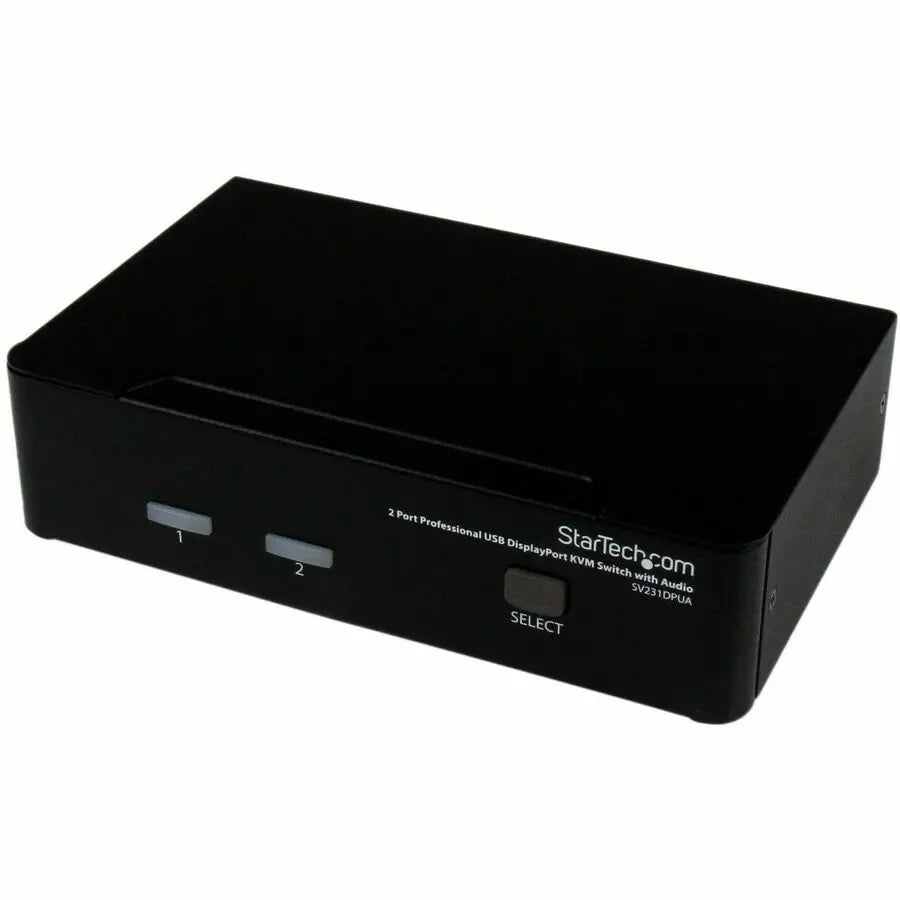 StarTech.com SV231DPUA 2-Port USB DisplayPort KVM Switch with Audio for Dual Computer Control