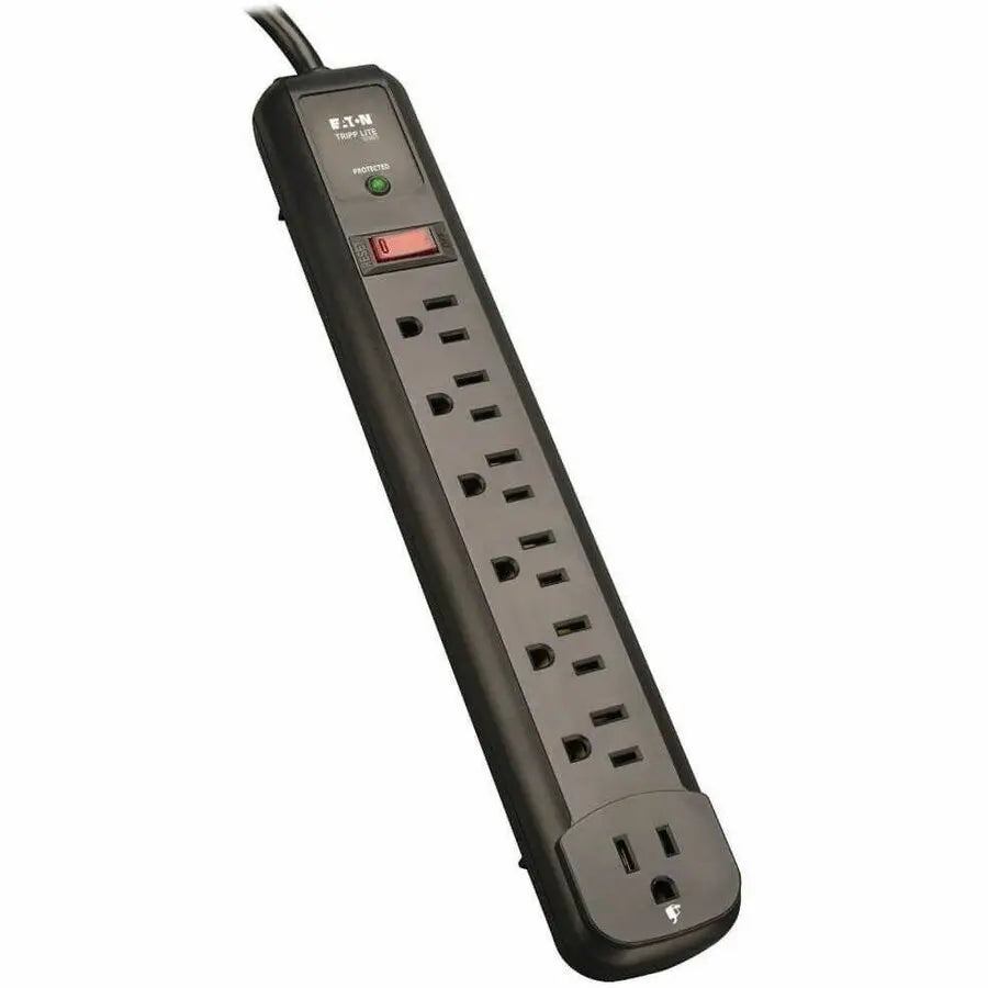 Eaton Corporation Tripp Lite Protect It! TLP74RB 7-Outlet Surge Suppressor with 1080 Joules and Lifetime Insurance