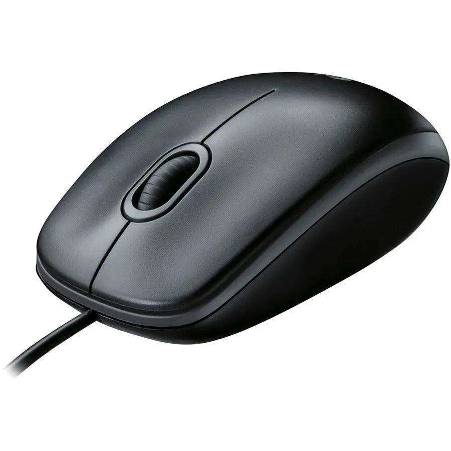 Logitech B100 Optical Mouse - Ambidextrous, USB Plug-and-Play, 800 DPI, Black
