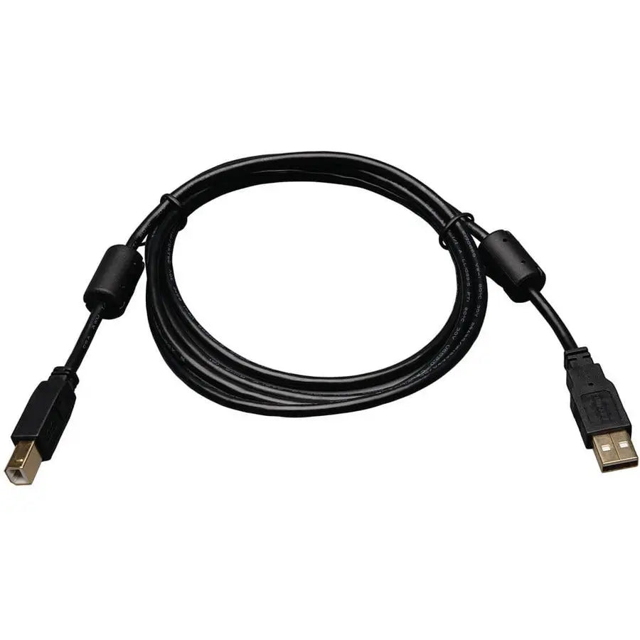 Eaton Tripp Lite Series 6-ft USB 2.0 A to B Gold Device Cable with Ferrite Chokes