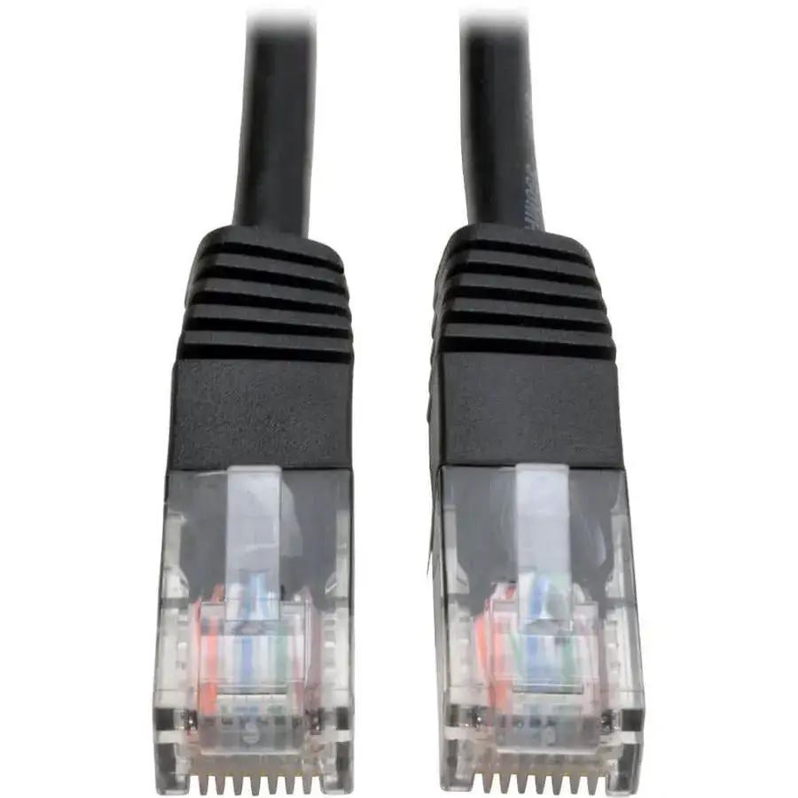 Eaton Corporation Tripp Lite N002-004-BK Cat5e 4 ft. Ethernet Patch Cable, Black, Molded RJ45 Male Connectors by Eaton Corporation