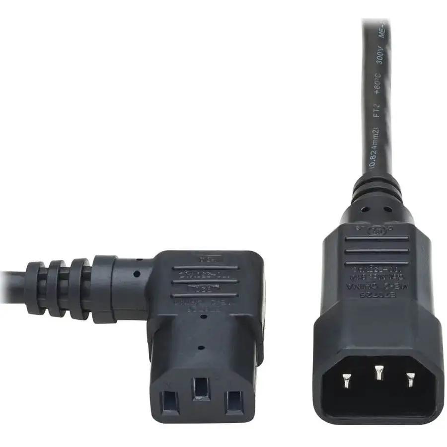 Eaton Corporation Tripp Lite P004-002-13RA Power Extension Cable with Right-Angle C13 Plug, 2 ft. Black by Eaton Corporation